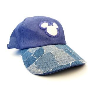 2023 Walt Disney World Parks Mickey Mouse Ears Patchwork Denim Baseball Hat Cap